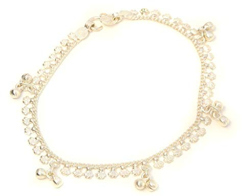 loveyourdiamonds Fußkettchen mit Muscheln und Glöckchen (26.5)