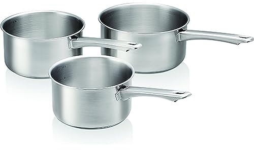Beka 12904654 Starter Reihe von 3 Töpfe Edelstahl 16/20 cm