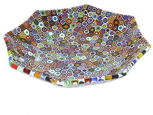 Murano Millefiori Achteckiger Teller - Mehrfarbig