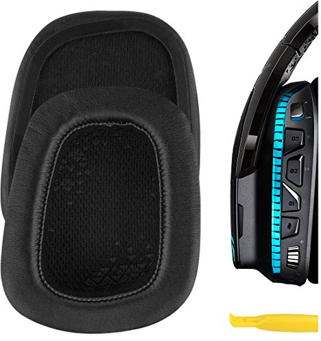 Geekria Earpad Replacement for Logitech G633 G933 Headphone Headset Ear Pad Ear Cushion Ear Cups Ear Cover Earpads Repair Parts (Protein Leather)