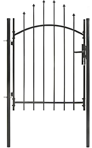 Portail de jardin Acier 1 x 1,75 m Noir
