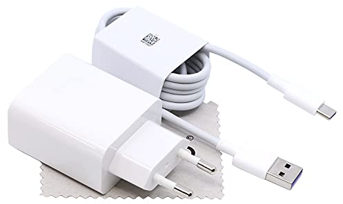 Ladegerät für Original Huawei CP84 4A 40W für Huawei P30, P30 Pro, P30 Lite, P50 Pocket, Mate 20, Mate 20 Pro, Mate 20 Lite Schnell Ladekabel Super Charge Netzteil mit mungoo Displayputztuch