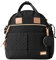 Skip Hop 200675, Multifunktions-Baby-Reisetasche mit Wickelunterlage, Kinderwagenriemen, Flaschentasche und Schnullertasche, veganes Leder, Schwarz mit Goldrand, Suite 6-in-1 Windelrucksack Set