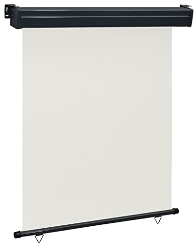 vidaXL Toldo Lateral de Balcón, Pantalla de Privacidad, Toldo Vertical Resistente al Rayos UV, Sombrilla para Jardín Terraza, Crema