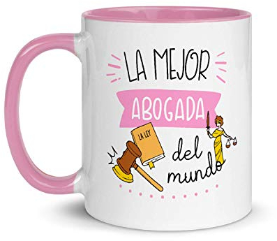 Kembilove Taza de Desayuno Personalizada La mejor Abogada del mundo – Tazas Originales para Regalar – Regalos Personalizados – Regalos Originales para Hombre – Tazas Originales