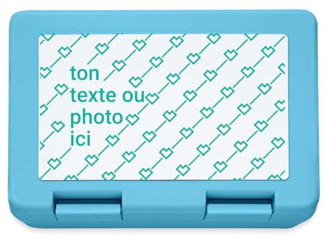Spreadshirt Boîte À Repas Personnalisable Avec Photo Et Texte Motif Du Choix Boîte À Goûter, taille unique, bleu saphir