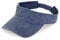 fiebig Juno Visor mit Klettverschuss | One Size Sommercap in vielen Farben aus 100% Baumwolle | Unisex Sommerkappe mit verstellbarem Innenband (One Size, Marineblau-Washed)