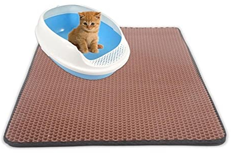 Alfombrilla impermeable para arena para gatos, doble capa, trampa para arena para gatos, para mascotas, para gatos, alfombrilla para limpieza, productos para gatos, accesorios verde, 45x60cm, Estados