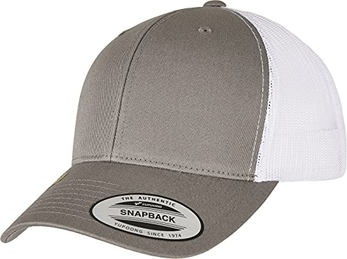 Flexfit Unisex 6606RT-YP Classics Recycled Retro Trucker Cap 2-Tone Baseballkappe, Grey/White, one Size