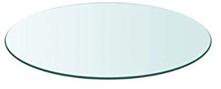 Plateau de table en verre rond en différentes tailles avec forme de verre circulaire (rond 100 cm)