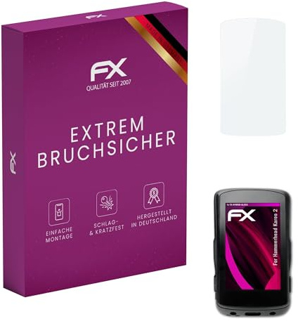 atFoliX Plastic Glass Protective Film compatible with Hammerhead Karoo 2, 9H Hybrid-Glass FX Screen Protector