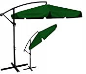 BDW 350cm Sonnenschirm im Freien Wasserabweisende Bespannung -Gartenschirm Marktschirm VIELE FARBE ! (grün)