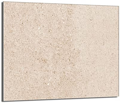Herdabdeckplatte 60x52 Einteilig Glas Elektroherd Induktion Herdschutz Spritzschutz Glasplatte Deko Schneidebrett, Schiefer Beige