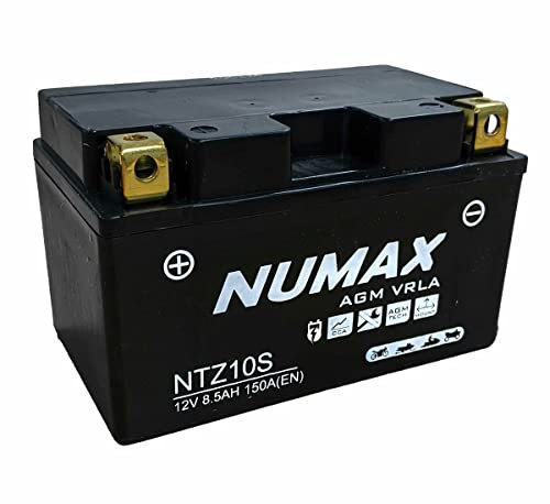 NUMAX NTZ10S YTZ10S AGM Motorcycle/Motorbike Battery - Sealed & Activated