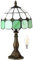 Five liters 8 Tiffany Style Mediterranean Stained Glass Table Lamp Bedside Bedroom Lamp Night Light Children's Lamp 38 cm Hight - with Light Bulb(Color:Green)