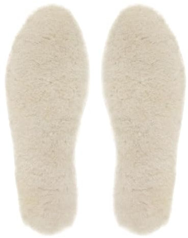 riemot Echte Lammfell Einlegesohlen für Herren Winter Warme Schaffell Einlegesohlen Weiche Kuschelige Flauschige Lamm Schuh Ersatz Einlegesohle für Schneestiefel,Hausschuhe,Beige EU43