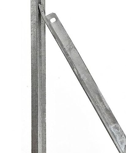 La zappa Spannstab für Stahlzaun mit Bohrungen zur Befestigung von geschweißten Drahtgeflecht (150 cm, verzinkt)