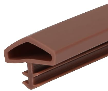 Guarnizione per porta, 5 m/10 m/30 m, 12 mm, in gomma TPE, per porte, finestre (marrone, 5 m)