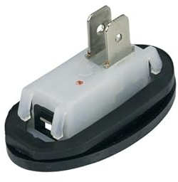 LUTH Premium Profi Parts Interruptor compatible con Whirlpool 481227618335 botón ovalado para cocina de gas