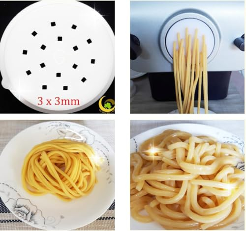 PASTADISC Udon Noodles Shape Disc Fit For Philips Automatic Pasta & Noodle Maker, Disc Compatible With Philips Pasta Maker Attachment Kitchen Appliance Maker Accessory (Udon Noodles4x3mm) (D06, 3x3mm)