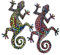 VINTORKY Gecko-Wandkunst Metall zum Aufhängen Gecko-Eidechsen-Wandskulptur bunter Gecko- für Wohnzimmer und Hof