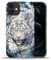 yicomon Compatible with iPhone 11 Case, White Tiger Pattern Print Matte Phone Case Durable Fashion Funny Liquid Silicone Case Soft Anti-Scratch Shockproof Protective Cover