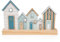 Décoration Maisons de Plage en Bois: déco Maison Bord de mer, décoration thème Marin, Figurines Maisons à Poser, décoration Salle de Bain mer, déco Plage et été, déco intérieure Marine, 24 x 15 cm