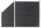 SECOLI WPC Zaun-Set, 1 Quadratisch + 1 Schräg, 273x186 cm, Grau, Sichtschutzzaun, Windschutz, Gartenzaun, Komplettset