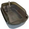 kowaku Cat Litter Box Sifting Litter Pan Large Capacity Detachable Pet Toilet Sand Box Semi Closed Sandbox for Senior Cats Kittens, Grey