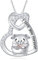 HOOHWE Meerschweinchen Halskette für Damen 925 Sterling Silber Meerschweinchen Halsketten mit Anhänger Kette Schmuck Geschenke für Frauen Mädchen
