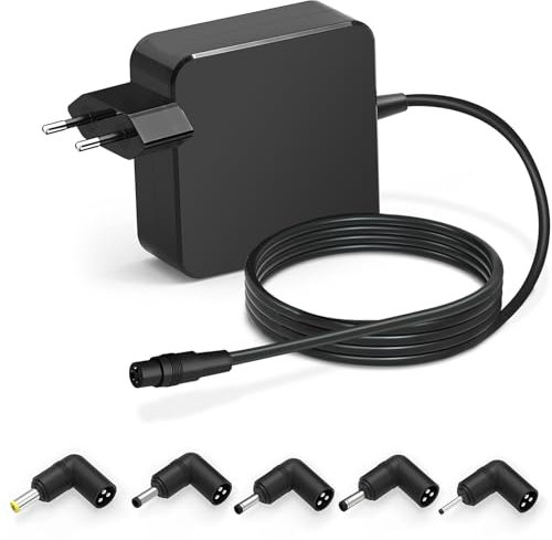 65W Chargeur Universel pour Ordinateur Portable Alimentation ASUS VivoBook ZenBook Notebook A52F A53E A53S A54C A55A A56C A56CA Len ovo IdeaPad Portable PC Adaptateur avec 5 connecteurs différents
