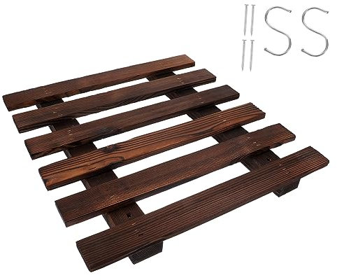 KONTONTY 1juego Estante De Madera para Colgante Soporte De Jardineras para Decoración De Pared para Interior y Exterior De Instalar Diseño Minimalista