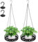 BORDEAG 2 Stück Hängetopf für Pflanzen, Pflanzenaufhänger aus Metall, Hängender Blumentopf, Blumenampel Hängend Innen und Außen, Blumentopf Hängend, Hängeblumentöpfe
