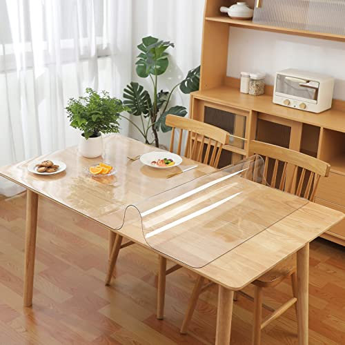 Mantel transparente de 2 mm de grosor, malla transparente, de plástico, 90 x 180 cm, para cocina, comedor, muebles