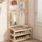 GXXINGIN Arbre d'entrée avec Rangement rembourré Ben, entrée de Ferme Ben avec Porte-Manteau et Armoire à Chaussures Mini Placard Meubles d'entrée pour Couloir