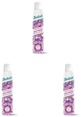 Batiste Trockenshampoo 24H Fresh 200ml, ohne Ausspülen, Haarpflege Spray mit erfrischendem Duft, Touch Activated Technologie, vegan & unsichtbar, von Batiste Hair Care (Packung mit 3)