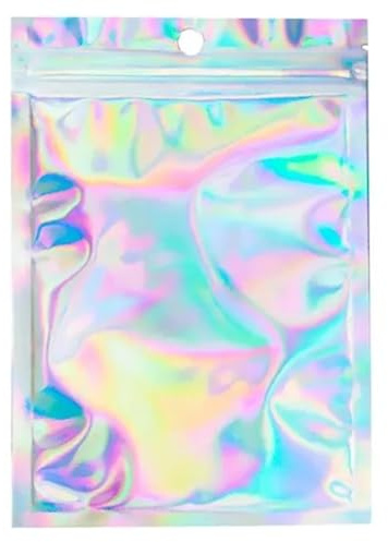 Osmond Resealable Radiation Film Bag Self-Sealed Bag Candy Sugar Santong Jewellery Beauty Storage Bag 15x10cm