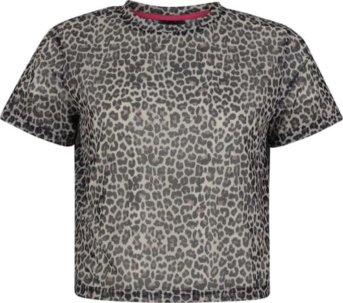 Pussy Deluxe Leo Mesh Cropped Frauen T-Shirt Multicolor Rockabilly