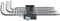 Wera 3950 PKL/9 Winkelschlüsselsatz, metrisch, Edelstahl, 9-teilig, Schwarz/Silber, Einheitsgröße, 05022720001