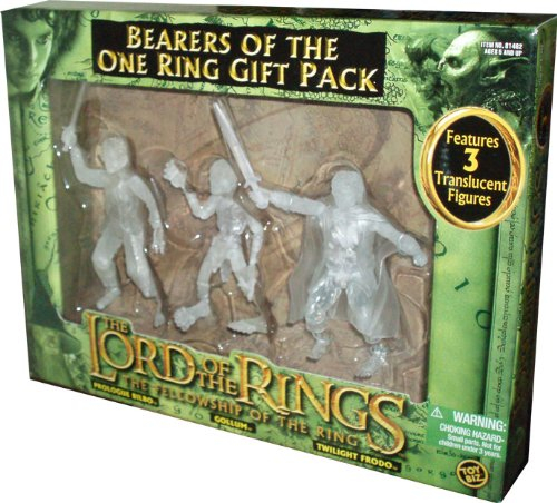 ToyBiz The Lord of the Rings Movie Series The Fellowship of the Ring Gift Pack - Bearers of the One Ring Action Figure Set with Prologue Bilbo, Gollum and Twilight Frodo (4-1/2 Inch Tall, Age 5+)