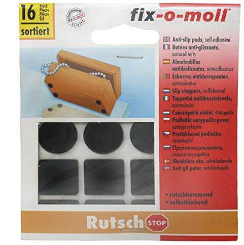 Suki Haftgleiter Antirutschgleiter 20 x 20 mm schwarz 16 Stück