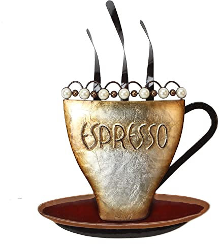 Juliana Home Living Metal Wall Art Plate, 40cm, Espresso