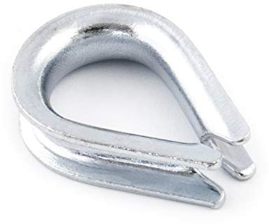 10 x KAUSCHE FÜR SEIL 6mm verzinkt Drahtseilklemme Stahlseil Seil Draht Stahl Drahtseil