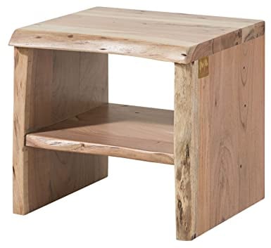 MASSIVMOEBEL24.DE | Nachttisch Akazie 45x40x45 Natur lackiert Pure Acacia #310 modern