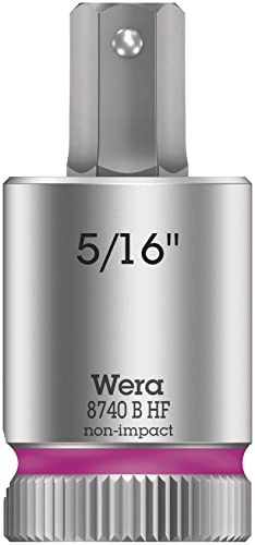 Wera 05003091001 8740 B HF Zyklop Bitnuss mit 3/8 Zoll-Antrieb, mit Haltefunktion für Innensechskantschrauben, 5/16 Zoll x 38 mm