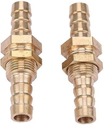 Lot de 2 connecteurs de raccordement en laiton pour tuyau d'arrosage - 6 mm