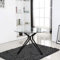 Designetsamaison Table à Manger Ronde 120cm en Verre - Matera