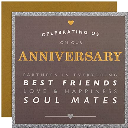 Hallmark Our Anniversary Card - Contemporary Text Based Design