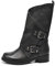 IF Fashion Scarpe da Donna Stivali Stivaletti Biker Fibbie Anfibi Primaverili Estivi 628 Nero N.38