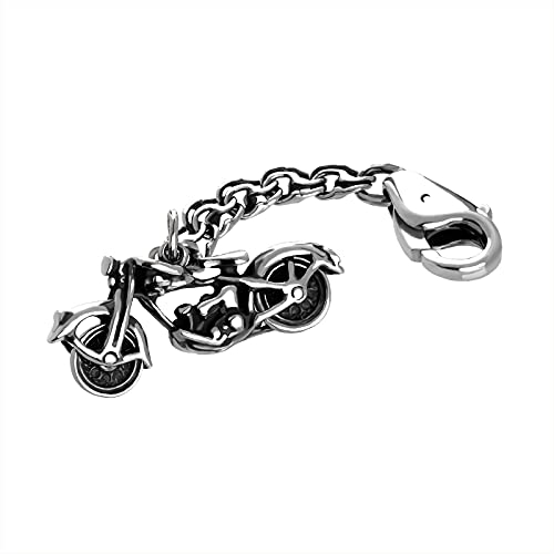 NKlaus 925 Sterling Silver Keychain on King Chain 4cm Motorbike Bike Chopper 8032